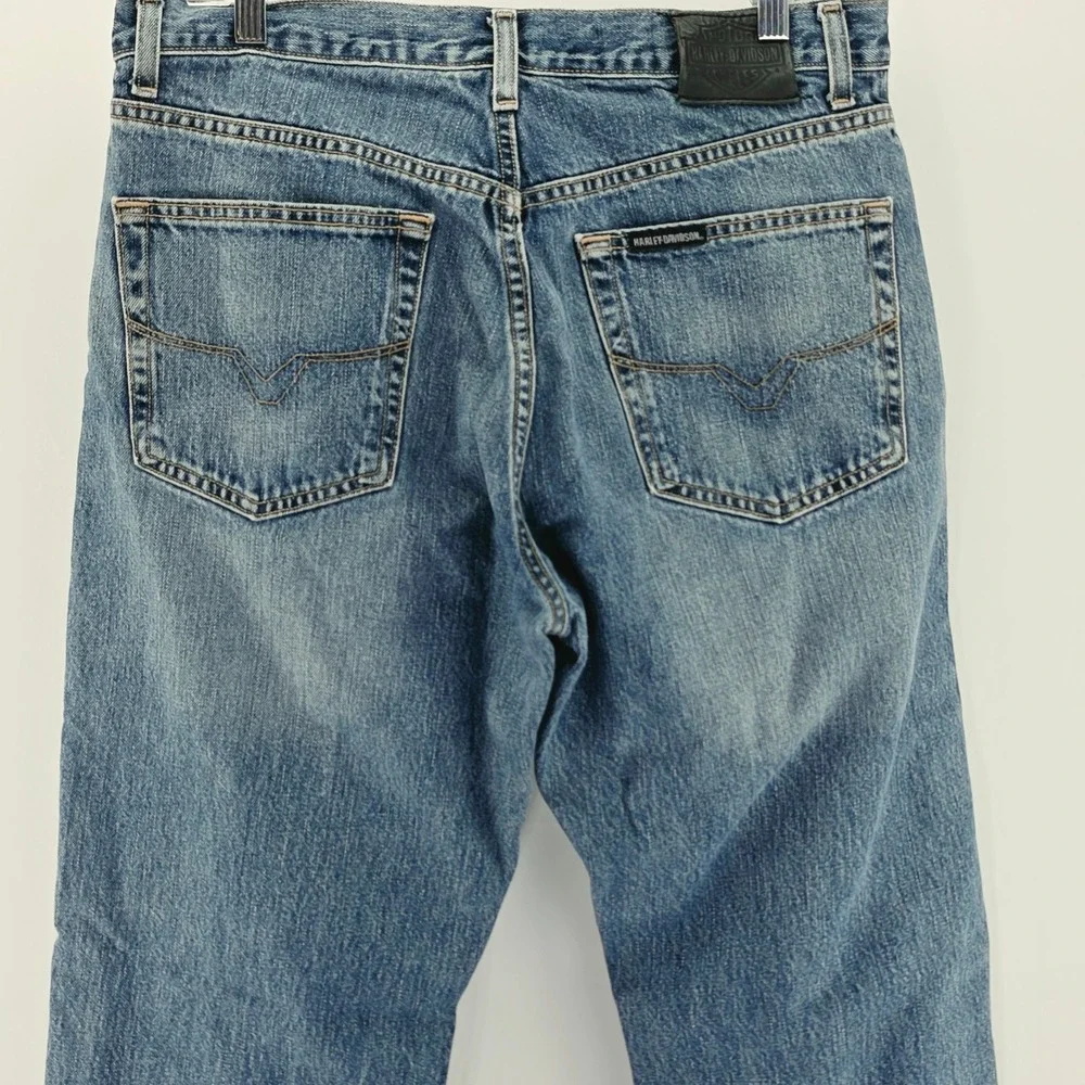 Harley-Davidson Jeans Mens 34x30 Blue Vintage Biker Motorcycle 90s Style Moto